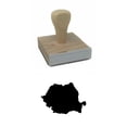 thumbnail image 1 of Romania Country Rubber Stamp, 2 X 2" Wood Stamp, 1 of 3