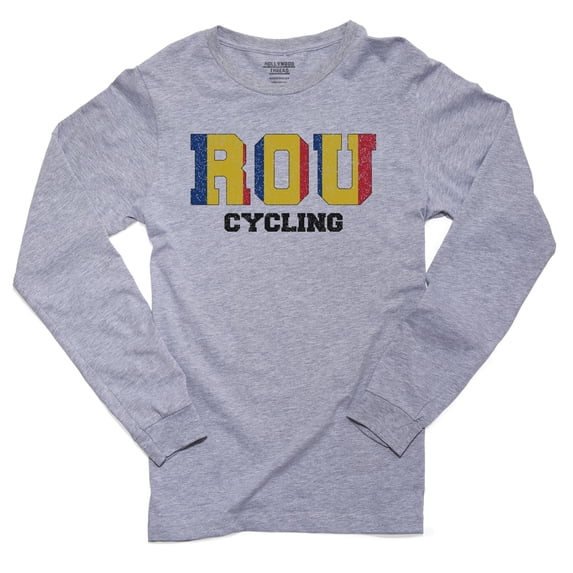 Romania Cycling - Olympic Games - Rio - Flag Men's Long Sleeve Grey T-Shirt