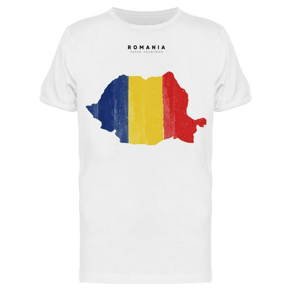 Romania Detailed Map T-Shirt Men -Image by Shutterstock, Male 3X-Large