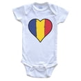 thumbnail image 1 of Romania Heart Romanian Flag Baby Bodysuit, 1 of 2