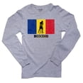 thumbnail image 1 of Romania Olympic - Boxing - Flag - Silhouette Men's Long Sleeve Grey T-Shirt, 1 of 2