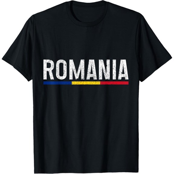 Romania Romanian Flag Pride Vintage T-Shirt