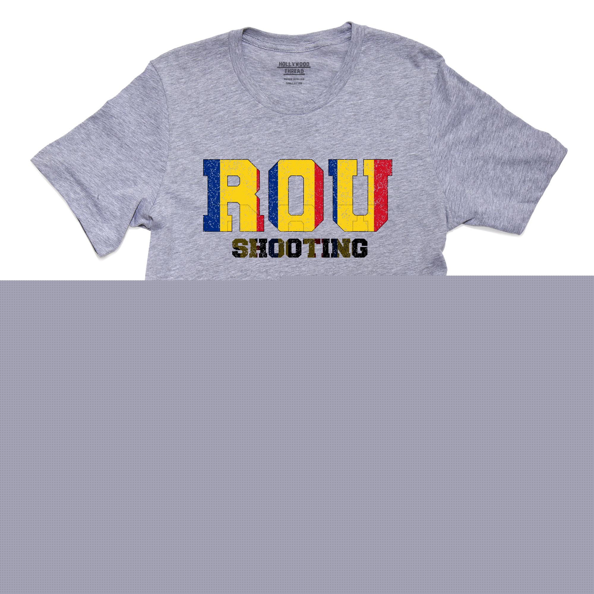thumbnail image 1 of Romania Shooting - Olympic Games - Rio - Flag Men's Grey T-Shirt, 1 of 2