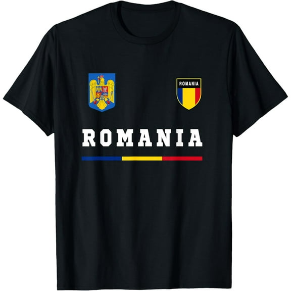 Romania Sport/Soccer Jersey Tee Flag Football T-Shirt mens t shirt,black,women,funny,misfits,men,journey,t-shirt