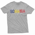 thumbnail image 1 of Romania T-shirt Mens Womens România Tee Shirt Flag Coat of Arms Tee (Small Grey), 1 of 5