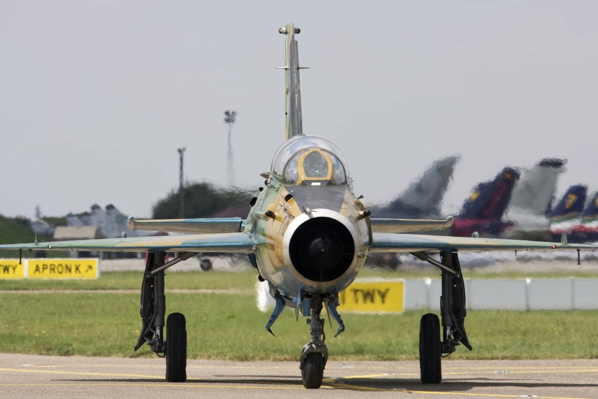 Romanian Air Force MiG-21UM LanceR-B Canvas Art - Anton BalakchievStocktrek Images (35 x 23)