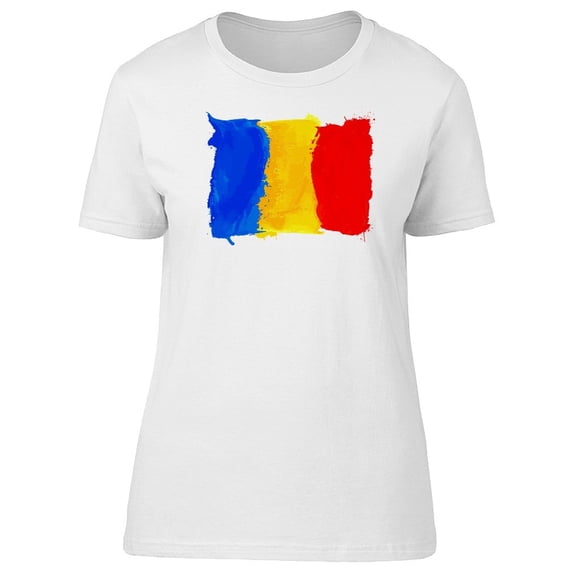 Romanian Flag (Watercolor) Tee Men's -Image by Shutterstock