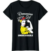 Romanian Girl Unbreakable Heritage Romania Flag Gift T-Shirt