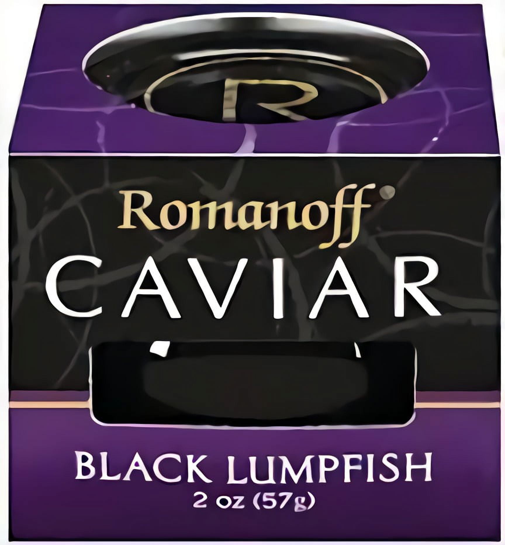 Romanoff Caviar, Black Lumpfish, 2 Oz., (Pack of 3) by T. Marzetti