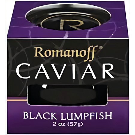 Romanoff Caviar, Black Lumpfish, 2 Oz., (Pack of 3) by T. Marzetti