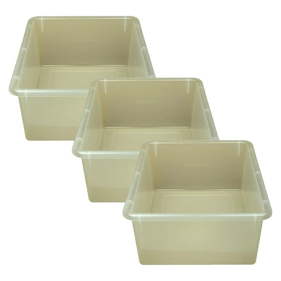 Romanoff Double Stowaway Tray Only, Clear, Pack of 3