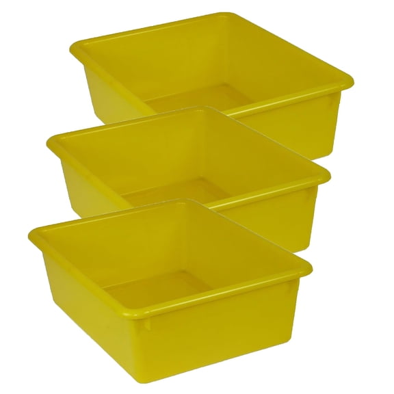 Romanoff Products Romanoff Stowaway Tray Plastic 16" x 13.5" x 5.5" Yellow 3/Bundle (ROM13103-3)
