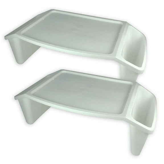 Romanoff Lap Tray, White, Pack of 2