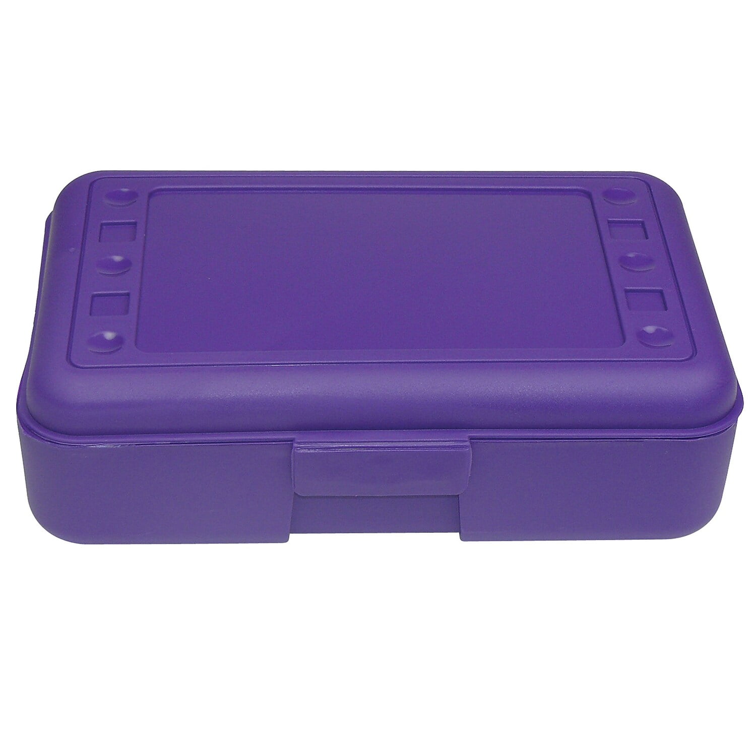 Purple plastic pencil box deals