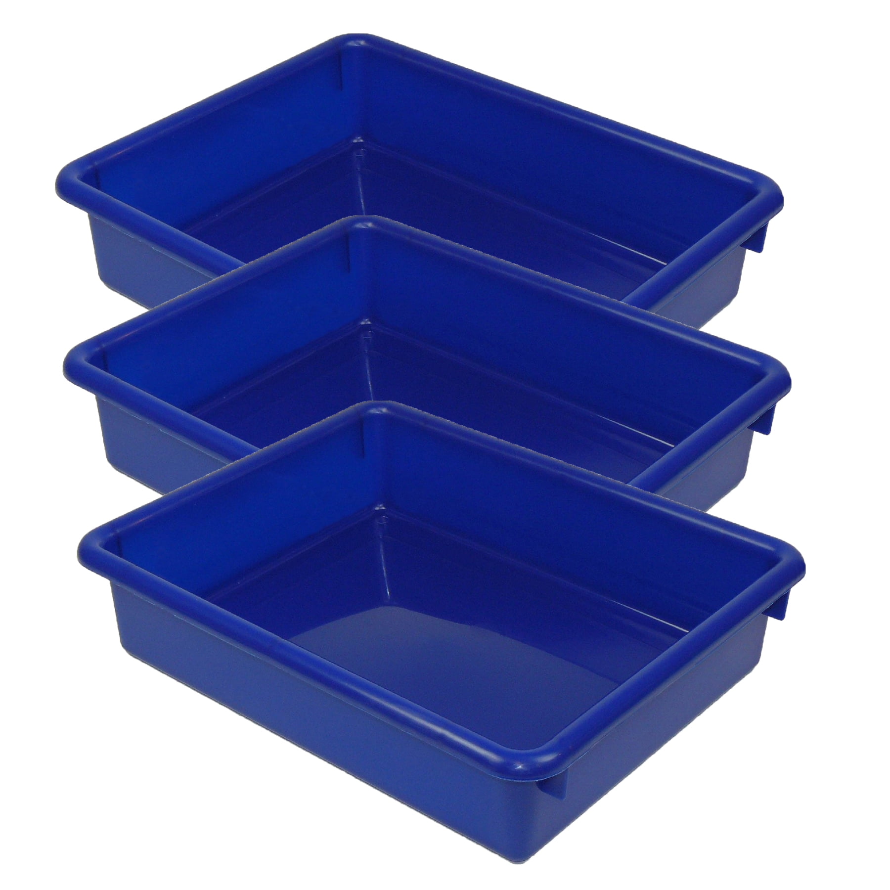 Romanoff Stowaway 3" Letter Tray no Lid, Blue
