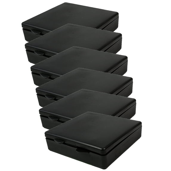 Romanoff Products Romanoff Micro Box Plastic 4" x 4" x 1" Black 6/Bundle (ROM60410-6)