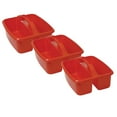 thumbnail image 1 of Romanoff Products Romanoff Plastic Large Utility Caddy 12.75" x 11.25" x 6.75" Red Pack of 3, 1 of 1