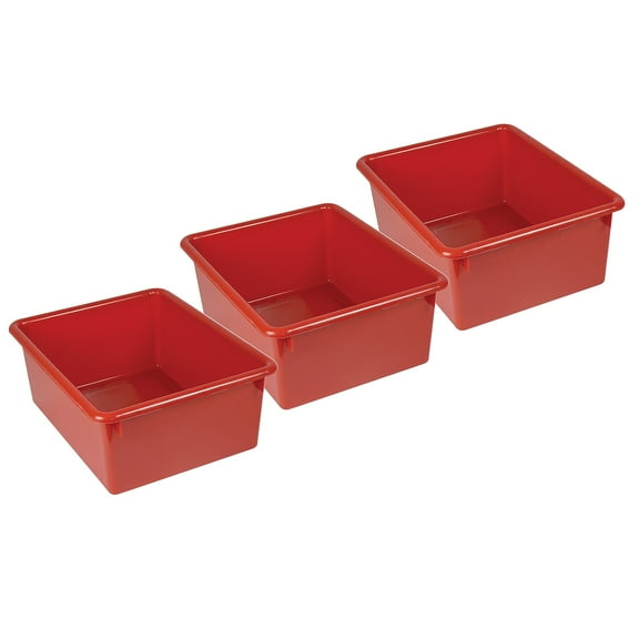 Romanoff Stowaway 5" Letter Box no Lid, Red, Pack of 3
