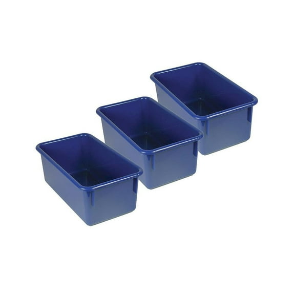 Romanoff Stowaway Tray no Lid, Blue, Pack of 3