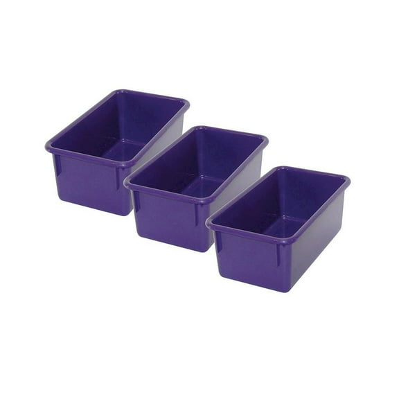Romanoff Stowaway Tray no Lid, Purple, Pack of 3
