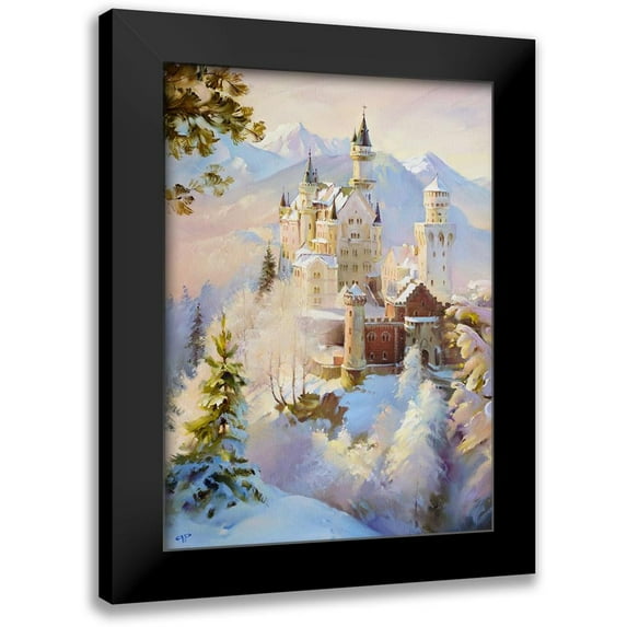 Romanov, Roman 14x18 Black Modern Framed Museum Art Print Titled - Neuschwanstein