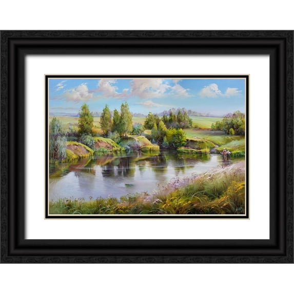 Romanov, Roman 18x14 Black Ornate Wood Framed with Double Matting Museum Art Print Titled - Summer