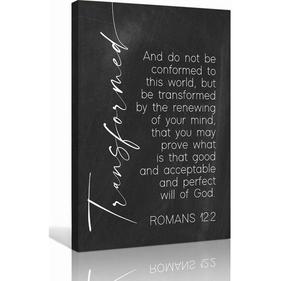 Romans 12 2 Wall Art Bible Verse Poster Decorative Decorations Wall Prints for Living Room Artwork Bathroom POSTER