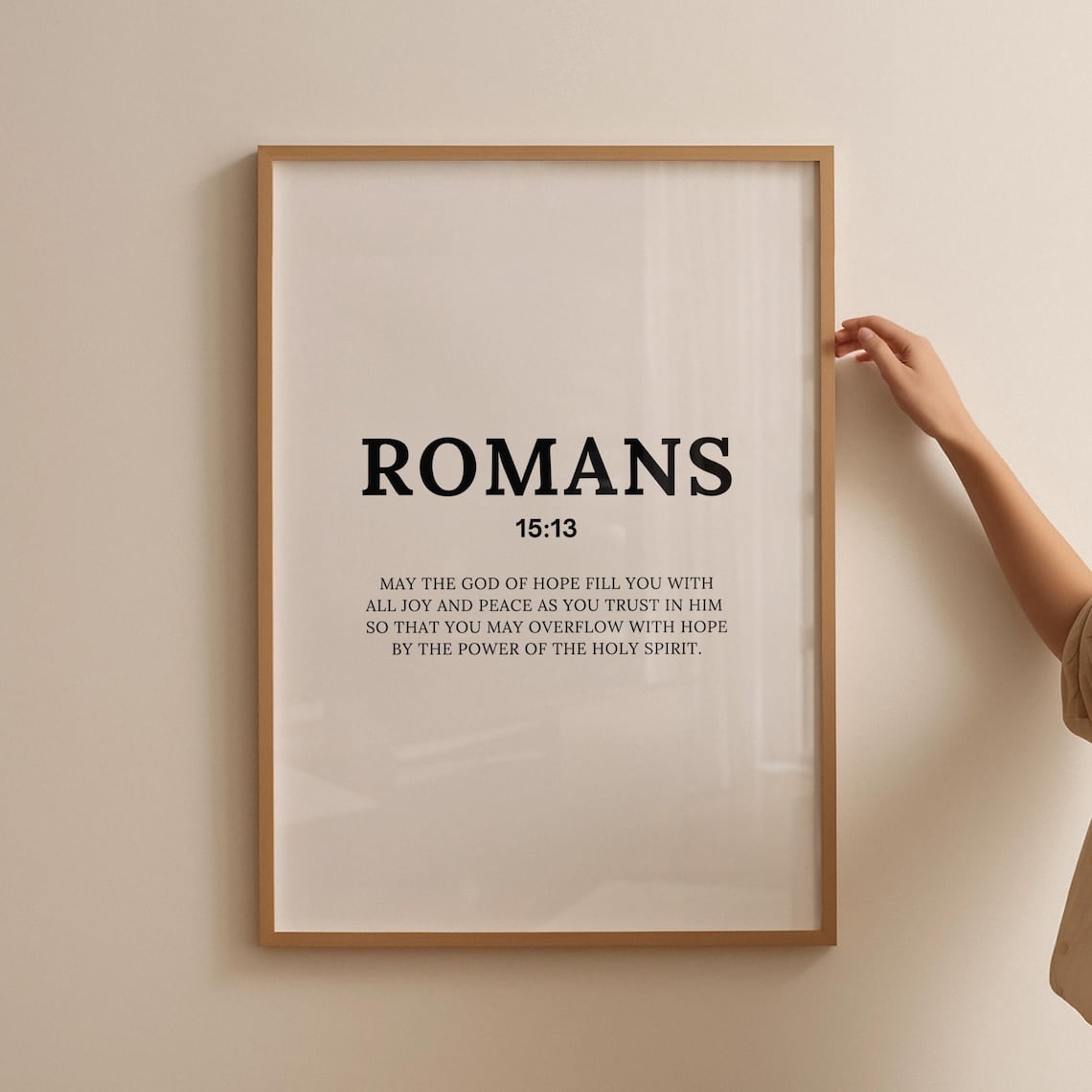 Romans 15 13 Modern Christian Bible Verse Faith Print, Stretched Canvas ...
