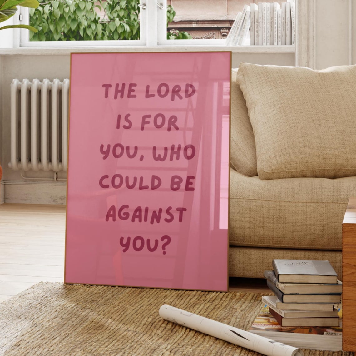 Romans 8 31 Coquette Aesthetic Pink Bible Verse Girly Scripture Dorm ...