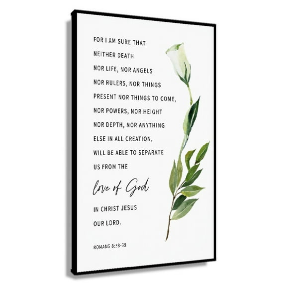 Romans 8 38-39 Love of God Scripture Wall Art, Printable Wall Art, Bible Verse Print Christian Gift Poster Decoration Vertical Artwork