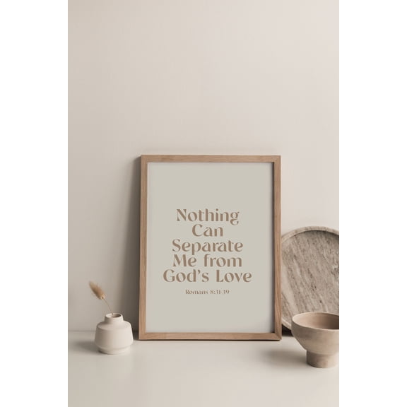 Romans 8 Modern Scripture Decor Typography Wall Art Christian Home Decor Poster, Unframed Paper Poster 8x10in