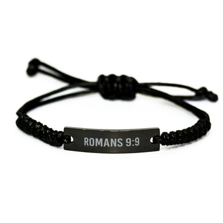 Romans 9 9 Bracelet Romans 9:9 Gift Bible Verse Jewelry Stainless Steel Bracelet