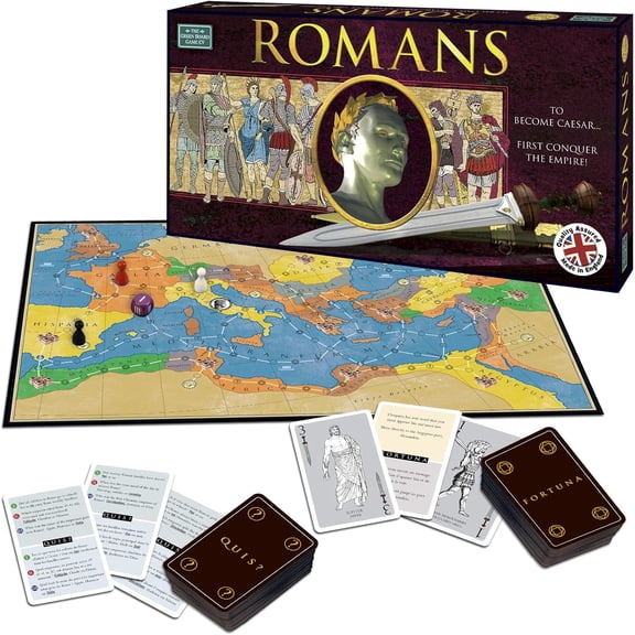 The Green Board Game Co Romans Board Game to Become Caesar First Conquer the Empire