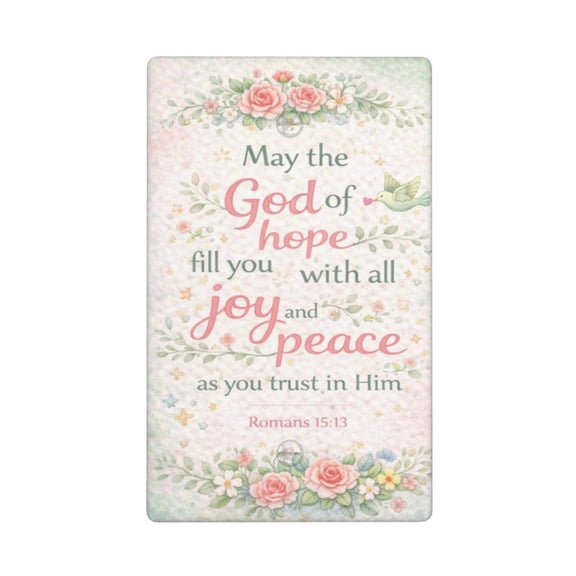 Romans May The God Of Hope Faith Decorative Blank Wall Plate Cover, Polycarbonate Switch Plate