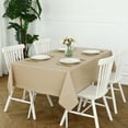 thumbnail image 1 of Romanstile 100% Waterproof Linen Tablecloth 54x78 inch,Rectangle Table Cloth Oil Proof Wipeable for Indoor and Outdoor,Khaki, 1 of 8