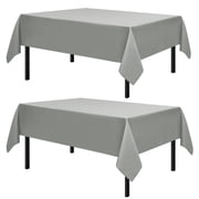 Romanstile 2 Pack Rectangle Tablecloth - Washable Table Cloth Resistance Microfiber Tablecloth Decorative Table Cover for Dining,Party,Outdoor,Tablecloths 60x102inch,Light Grey