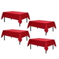 thumbnail image 1 of Romanstile 4pcs Red Rectangle Tablecloths Polyester Table Cloth 60 x x 102 Decorative Table Cover for Dining Table Washable Fabric Table Cover for Dining, Party and Outdoor use, 1 of 9