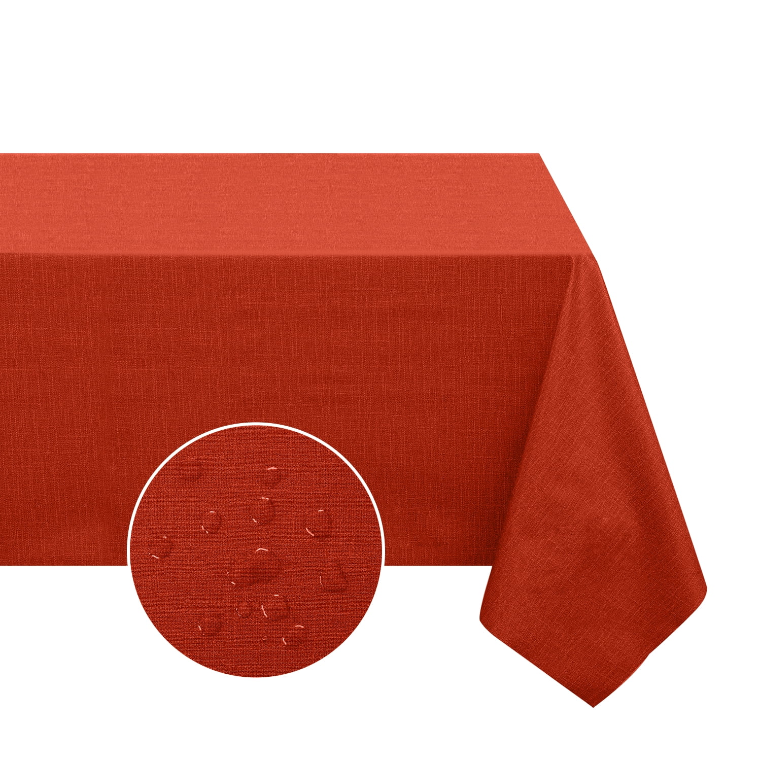 Romanstile 54x 78 Rectangle Tablecloth Linen Tablecloth Waterproof Table Covers Red Table Cloths
