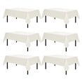 thumbnail image 1 of Romanstile 6Pack Rectangle Tablecloth - Washable Table Cloth Resistance Microfiber Tablecloth Decorative Table Cover for Dining, Party, Outdoor,Tablecloths 60x102n,Beige, 1 of 9