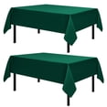 thumbnail image 1 of Romanstile Christmas Rectangle Tablecloth 2 Pack 60 x 84inch Stain and Wrinkle Resistant Washable Polyester Table Cover for Dining Table and Holiday Parties, Green, 1 of 7