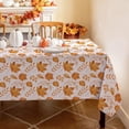 thumbnail image 1 of Romanstile Fall Tablecloth Rectangle, Thanksgiving Maple Leaf Orange Table Cloth, Waterproof Satin Resistance Table Cover for Dining, Kitchen, Party Decorations (60 x 84 inch), 1 of 8