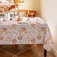thumbnail image 1 of Romanstile Fall Tablecloth Rectangle, Thanksgiving Pumpkin Orange Table Cloth, Waterproof Satin Resistance Table Cover for Dining, Kitchen, Party Decorations (60 x 84 inch), 1 of 8