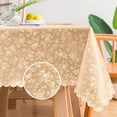 thumbnail image 1 of Romanstile Vinyl Tablecloth Rectangle, Heavy Duty 100% Waterproof Table Cover Wipeable PU Table Cloths for Dining, Kitchen (Rose Champagne, 60x84 inch), 1 of 7