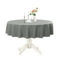 thumbnail image 1 of Romanstile Round Tablecloth 120inch LightGrey Polyester Table Cloths Wrinkle Resistant Washable Fabric Table Cover for Wedding Party Restaurant Buffet Table, 1 of 8