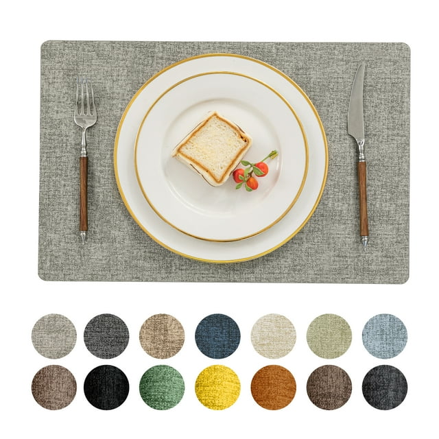 Romanstile Vinyl Placemats Set of 4,12X18 in Farm Style Table Mats