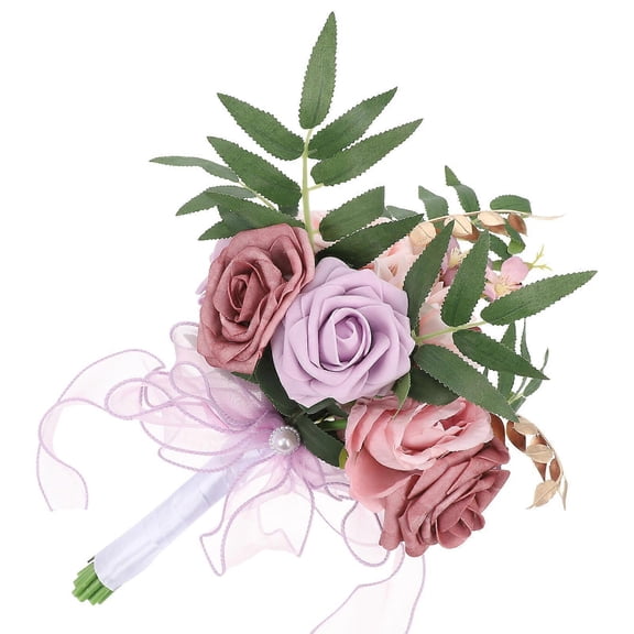Romantic Artificial Rose Wedding Bouquet Bridal Holding Bouquet Wedding Supplies
