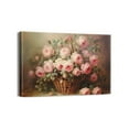 thumbnail image 1 of Romantic Artwork Modern Oil Painting Art Decoration Pink and White Flower Prints Wall Art Bedroom Bathroom Kitchen Living Room Office Walls - Size 18x12, 1 of 1