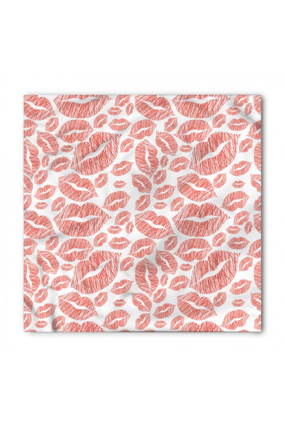 Romantic Bandana, Hot Retro Lady Lips, Unisex Head and Neck Tie, by Ambesonne