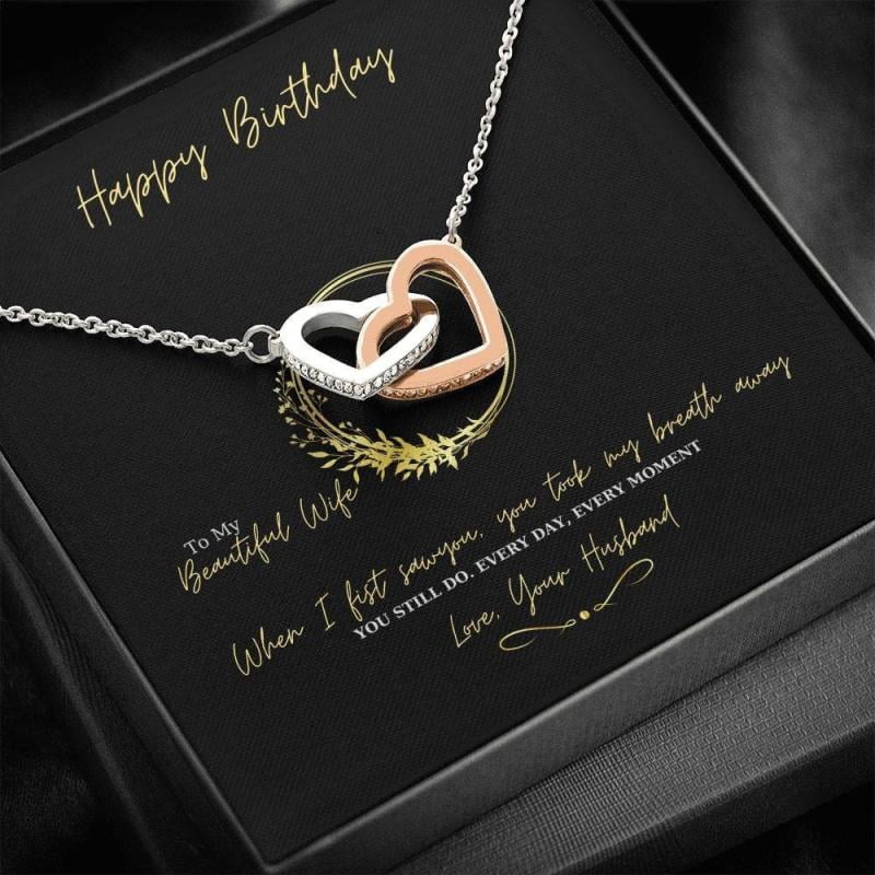 Romantic Birthday Gift From Husband Message Card, To My Wife Gift ...