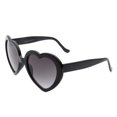 thumbnail image 1 of Romantic Black Frame Heart Shaped Sunglasses - Dark Lens UV Protection Fashion Casual Eyewear, 1 of 5